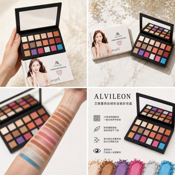 Alvileon Glamorous Starry Sky Eyeshadow Palette – Shimmer & Matte Shades | Blendable Eye Makeup Palette