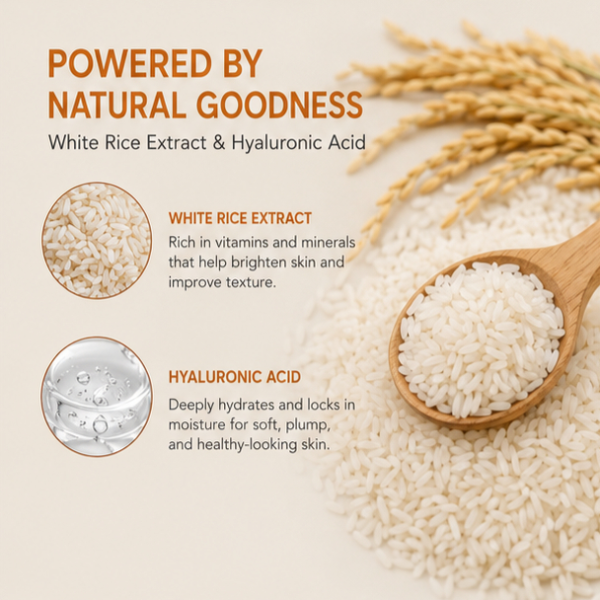 Chris’s Beauty Rice Raw Pulp Face Wash with Hyaluronic Acid 100g Brightening Deep Clean