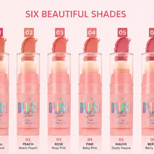 Colorina Makeup Studio Blush Stick Soft Matte Finish Long-Wearing 4.5g