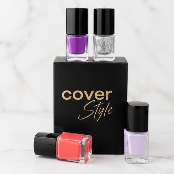 Cover Style 4 Stunning Shades Nail Polish Set Long Lasting Glossy Nail Colors