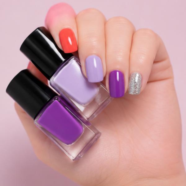 Cover Style 4 Stunning Shades Nail Polish Set Long Lasting Glossy Nail Colors
