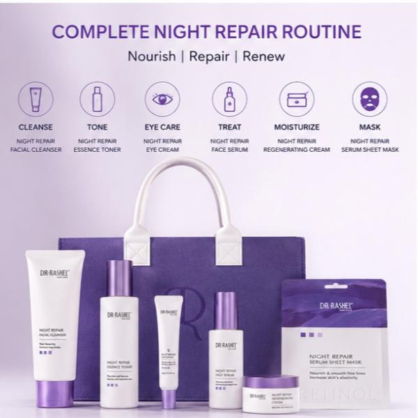 Dr. Rashel Complete Night Repair Routine Skincare Set – Nourish, Repair & Renew