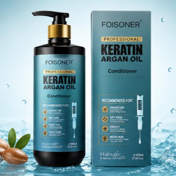 Foisoner Professional Keratin & Argan Oil Conditioner – Salon Repair Hair Care