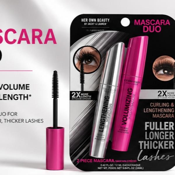 Her Own Beauty Mascara Duo Lengthening & Volumizing 2-Piece Curling Mascara
