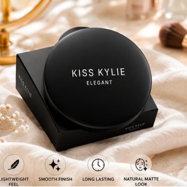 Kiss Kylie Elegant Bare Air Cushion BB Cream 10g – Lightweight Matte Foundation with Puff