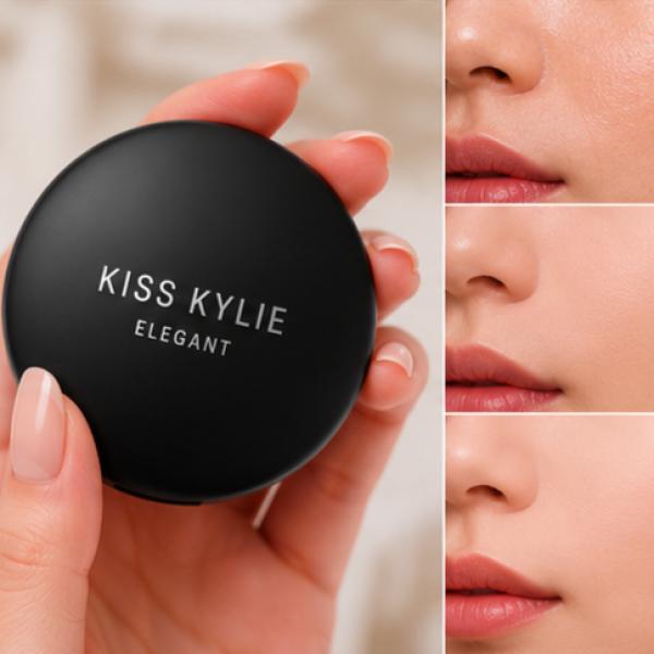 Kiss Kylie Elegant Bare Air Cushion BB Cream 10g – Lightweight Matte Foundation with Puff