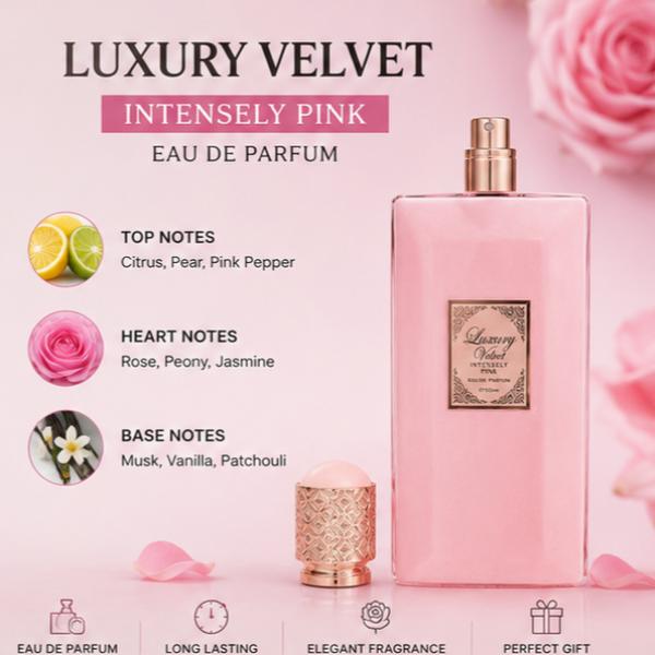 Luxury Intensely Pink Eau de Parfum for Women Long Lasting Floral Sweet Fragrance Spray