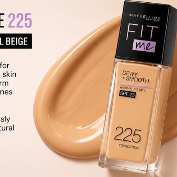 Maybelline New York Fit Me Dewy + Smooth Foundation 225 SPF 23 Normal to Dry Skin