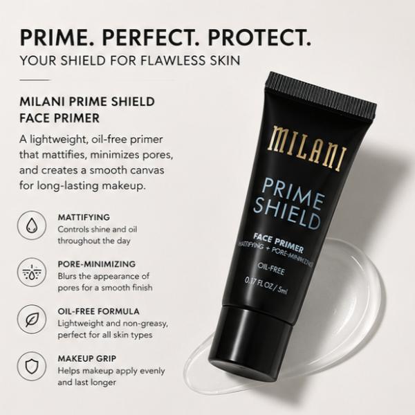 Milani Prime Shield Face Primer Oil - Free Pore Minimizing Makeup Base