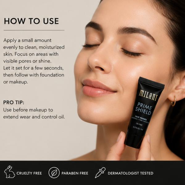 Milani Prime Shield Face Primer Oil - Free Pore Minimizing Makeup Base