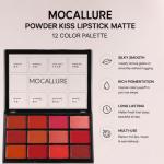 Mocallure Powder Kiss Matte Lipstick Palette 12 Colors Long Lasting Velvet Finish