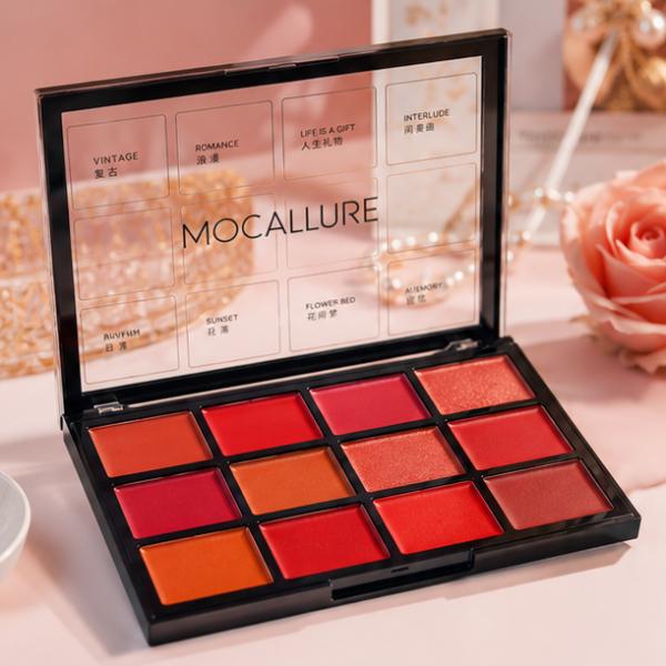 Mocallure Powder Kiss Matte Lipstick Palette 12 Colors Long Lasting Velvet Finish