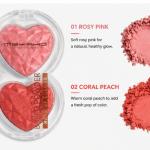 MSYAHO Heart Duo Baked Powder Makeup – Dual Color Face Powder Compact for a Soft Radiant Natural Finish