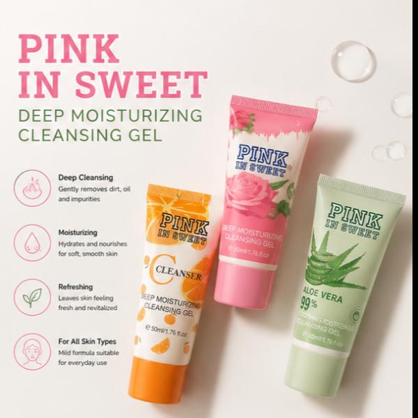 Pink In Sweet Deep Moisturizing Cleansing Gel – Hydrating Facial Cleanser