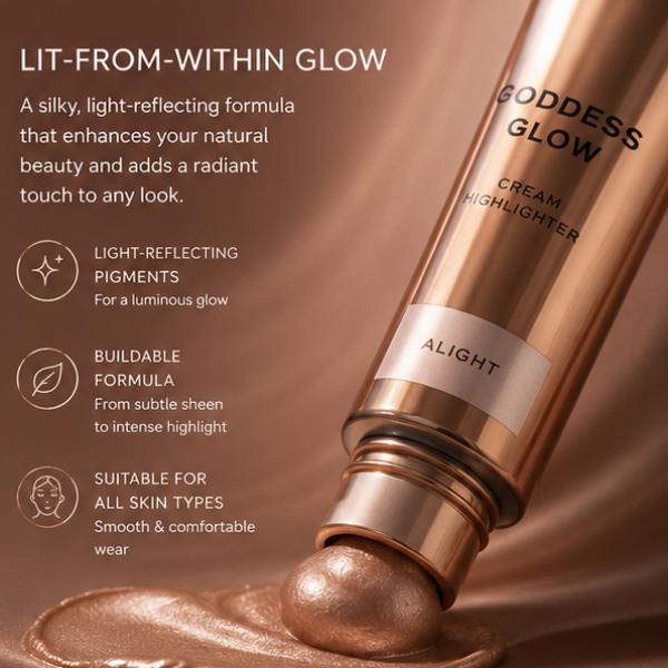 Revolution Pro Goddess Glow Cream Highlighter Alight Radiant Illuminating Face Highlighter