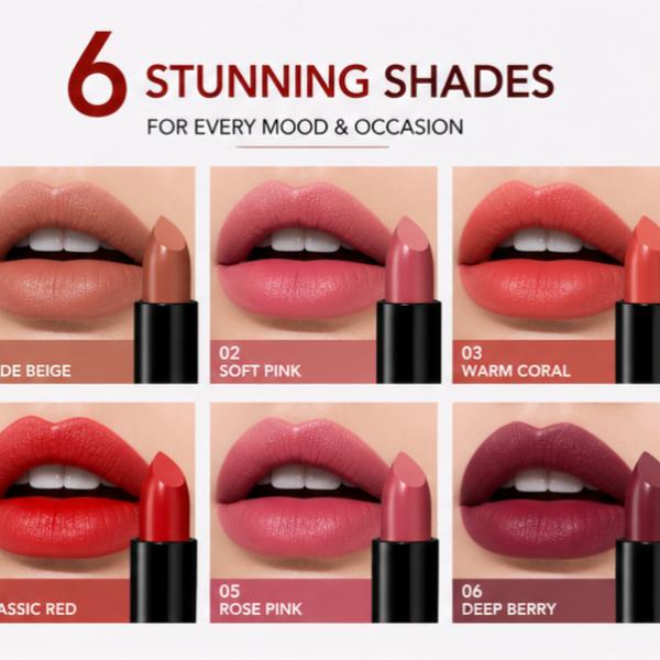 Siheglan Matte Lipstick – Long Lasting Super Pigmented Velvet Matte Lip Color