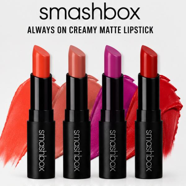 Smashbox Always On Creamy Matte Lipstick Long Lasting Bold Lip Color