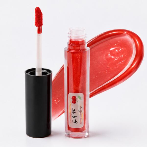 Vibrant Red Gloss Lip Gloss High Shine Glossy Finish Hydrating Lip Makeup