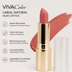 Viva Color Labial Natural Nude Lipstick 3.5g Smooth Matte Nude Lip Color