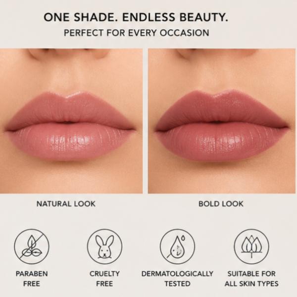 Viva Color Labial Natural Nude Lipstick 3.5g Smooth Matte Nude Lip Color