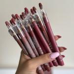 Pack of 6 or 12 Nude Matte Waterproof Lip Liner Pencils in Dark Shades