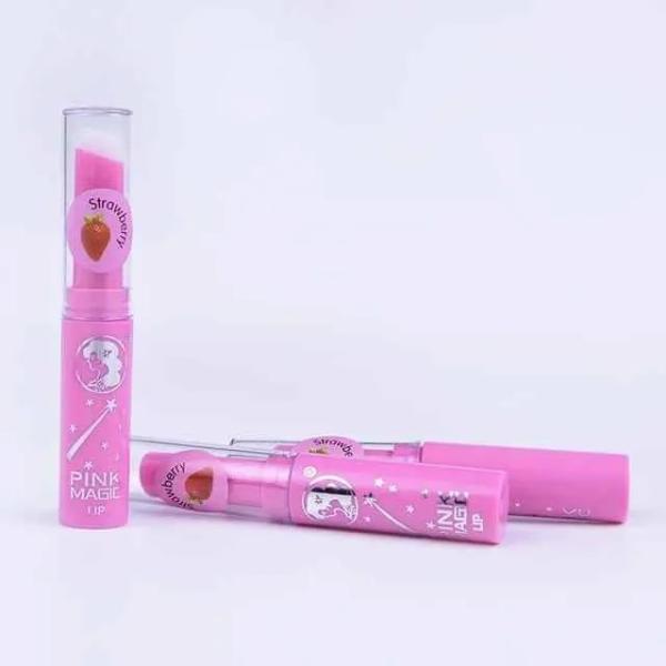 New Pink Magic Lipstick with Strawberry Flavor, Vitamin C, and Color Changing Effect