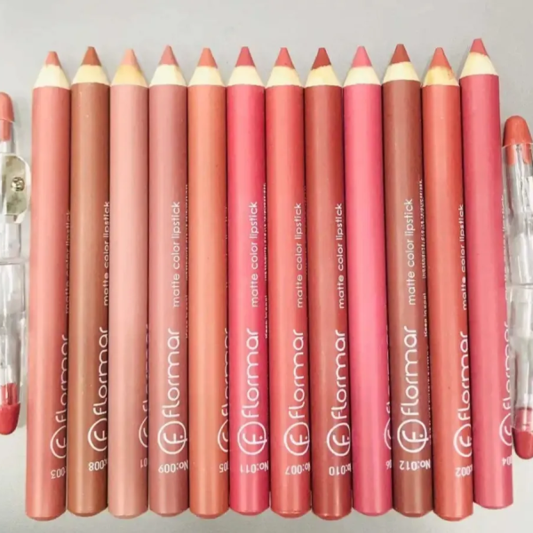 Flormar Matte Color Lip Pencil High Pigmentation Creamy Waterproof Lip Liner