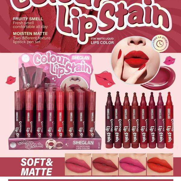 SIHEGLAN Colour Lip Stain Set – Stay Matte Liquid Lipstick Pen with Fruity Scent