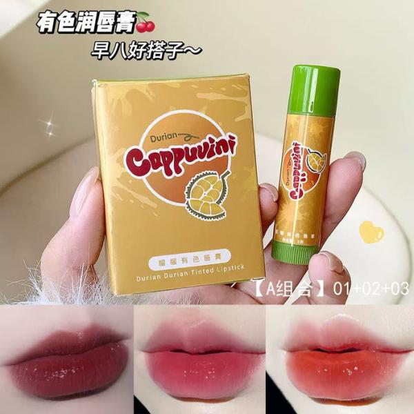 CAPPUVINI Pack of 3 Frivolous Color Tinted Lipsticks - Moisturizing, Whitening, Waterproof