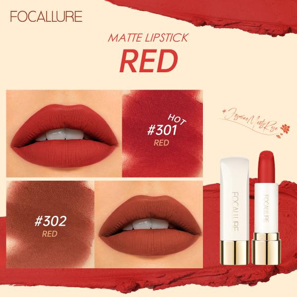 FA 203 Focallure Natural Matte Velvet Lipstick with Rose Jasmine Oil