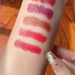 Beautious 5-in-1 Mini Matte Lipstick Kit with Poppy and Nude Shades - Portable Color Set