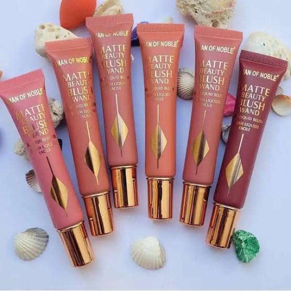 Hudamoji 6-Piece Liquid Blush Set - Lightweight, Creamy, Blendable Cheek Tint for Natural Long-Lasting Color