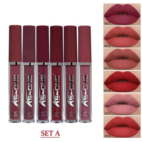 12-Color Matte Liquid Lipstick Set 2.5ml Each – Mocmallure Velvet Lip Gloss Combo
