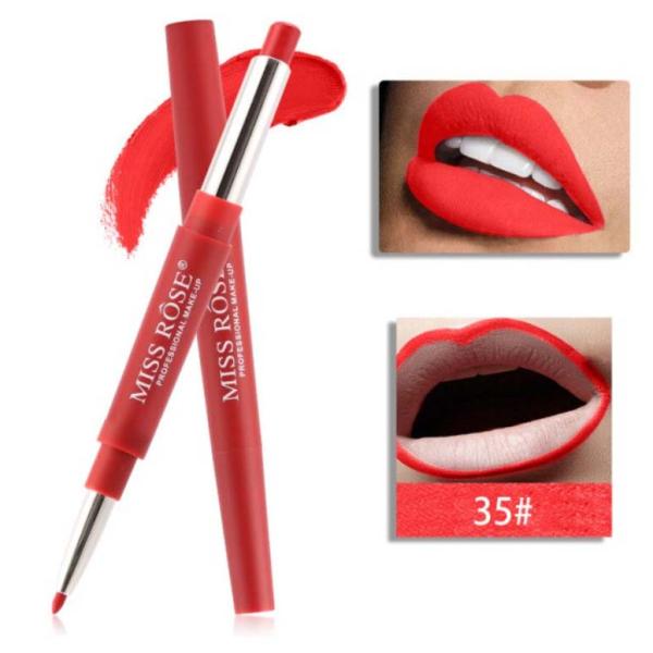 MISS ROSE 2-in-1 Lip Liner and Lipstick - Waterproof, High Pigment