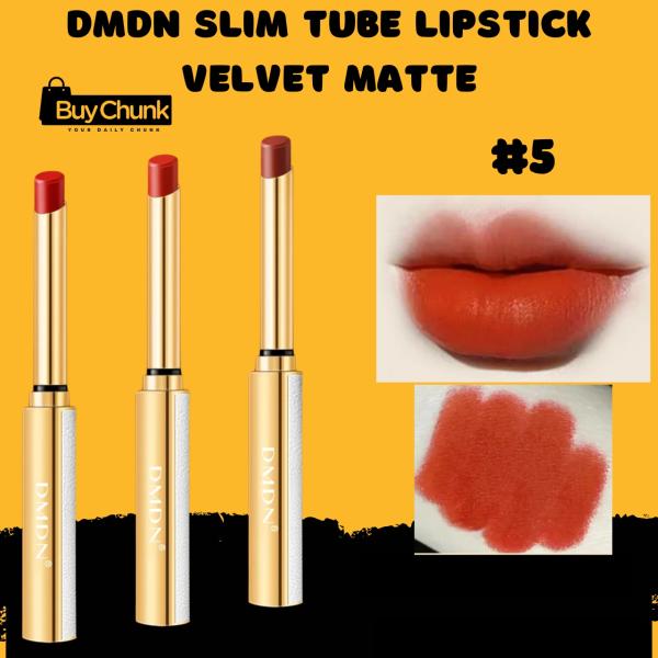 DMDN Slim Tube Velvet Matte Lipstick - Long-Lasting, Smudge-Proof, Hydrating Matte Finish