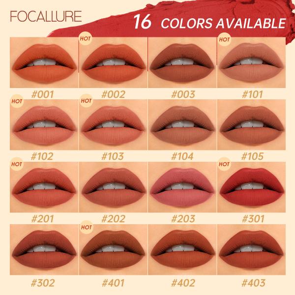 FA 203 Focallure Natural Matte Velvet Lipstick with Rose Jasmine Oil
