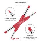 MISS ROSE 2-in-1 Lip Liner and Lipstick - Waterproof, High Pigment