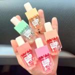 Ice Cream Shape Lip Gloss Lip Balm with Pink Shiny Waterproof Finish