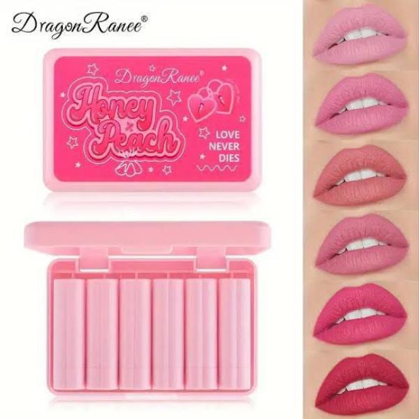 Dragon Ranee Lipstick Pack - 6 Matte Liquid Lipsticks for Long-Lasting Wear