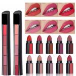 Beautious 5-in-1 Mini Matte Lipstick Kit with Poppy and Nude Shades - Portable Color Set