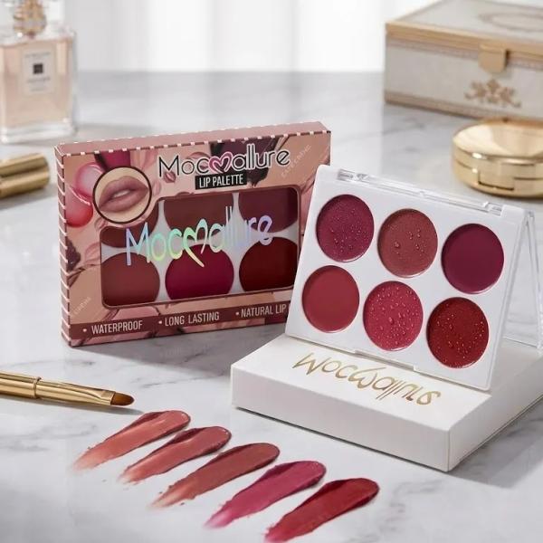 Matte Lipstick Palette with 12 Nude and Pink Shades – Professional, Long-Lasting, Highly Pigmented Lip Makeup Kit for Women