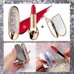 Hengfeng Diamond Radiance Matte Lipstick with Built-In Mirror - Long-Wear Velvet Finish