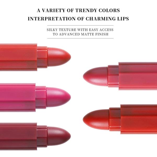 Beautious 5 in 1 Matte Lipstick Kit - 5 Shades in Poppy and Nude Variants