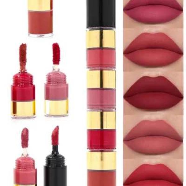 4 In 1 Waterproof Velvet Matte Lip Gloss Set - Long Lasting Multi-Color Liquid Lipstick