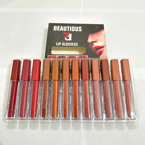 Beautious Matte Lipgloss Pack - Nude Reddish Liquid Lipstick Sets of 6 or 12
