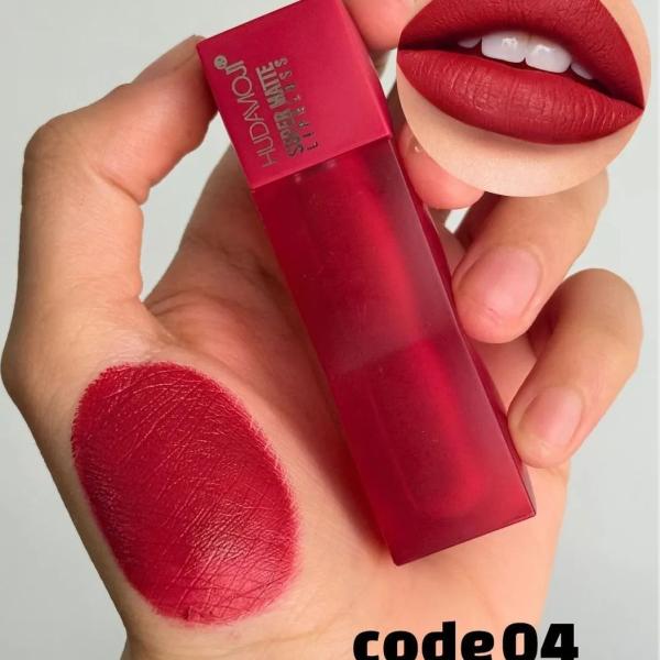 Hudamoji Teddy Matte Lip Gloss with Velvet Finish and Long-Lasting Pigmented Color