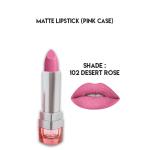 Glamorous Face Matte Lipstick with Vitamin E & Aloe Vera - Pink Case
