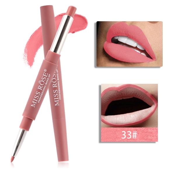 MISS ROSE 2-in-1 Lip Liner and Lipstick - Waterproof, High Pigment