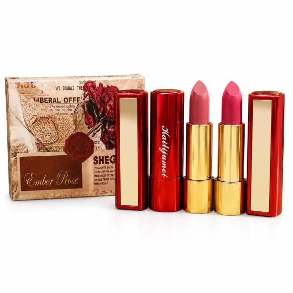 4-Piece Long-Lasting Matte Lipstick Set - Moisturizing, Compact, Travel-Friendly