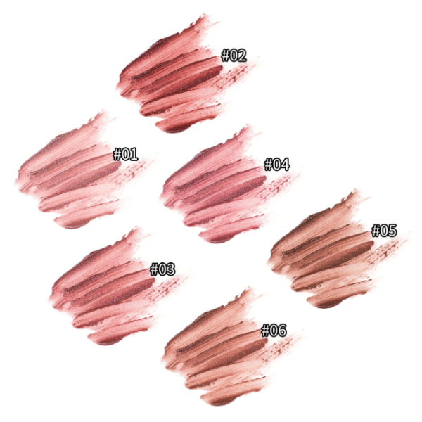 MOCALLURE Bear Matte Lip Gloss Keychain Pack of 6 with Magic Color Changing Pink Shade